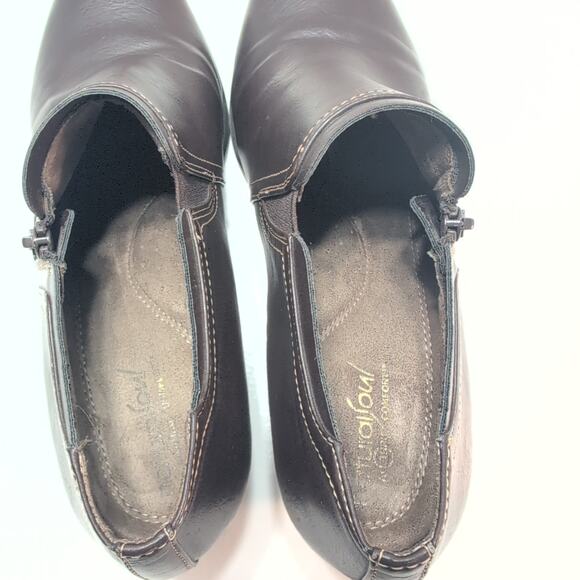 Natual Soul All Thru Comfort Kasta Espresso Brown Zip Up Pumps Women's 9M - Picture 7 of 8